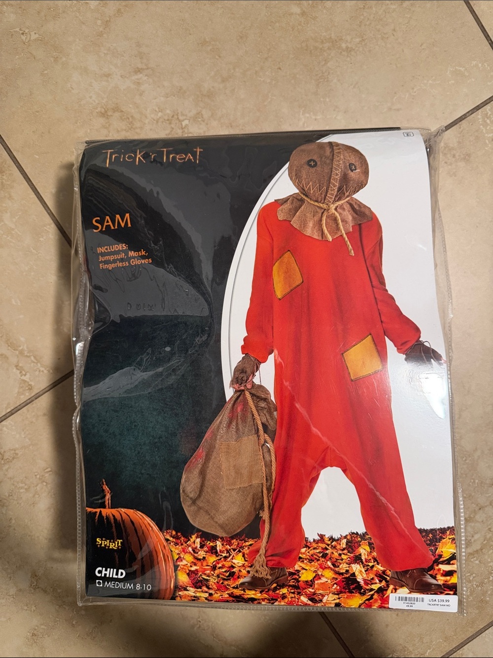 Spirit Sam Kids Costume in Red with Brown Accents